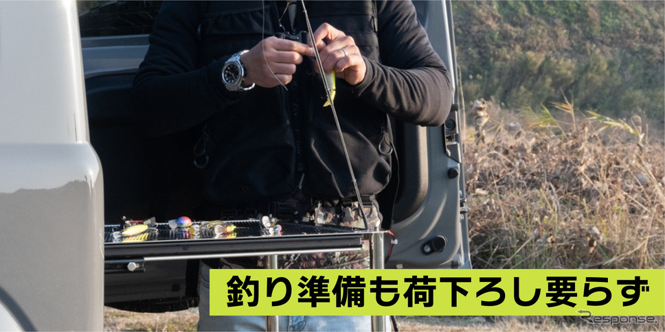 アウトドアブランド・Nature Steel.の『ジムニー/ジムニーシエラ』用スライドテーブル《写真提供 ヤスナガ》