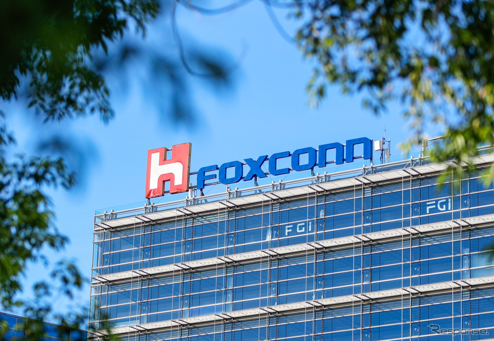 台湾、台北の鴻海本社。FOXCONNブランドで事業を展開《Photo by Ceng Shou Yi/NurPhoto/ゲッティイメージズ》