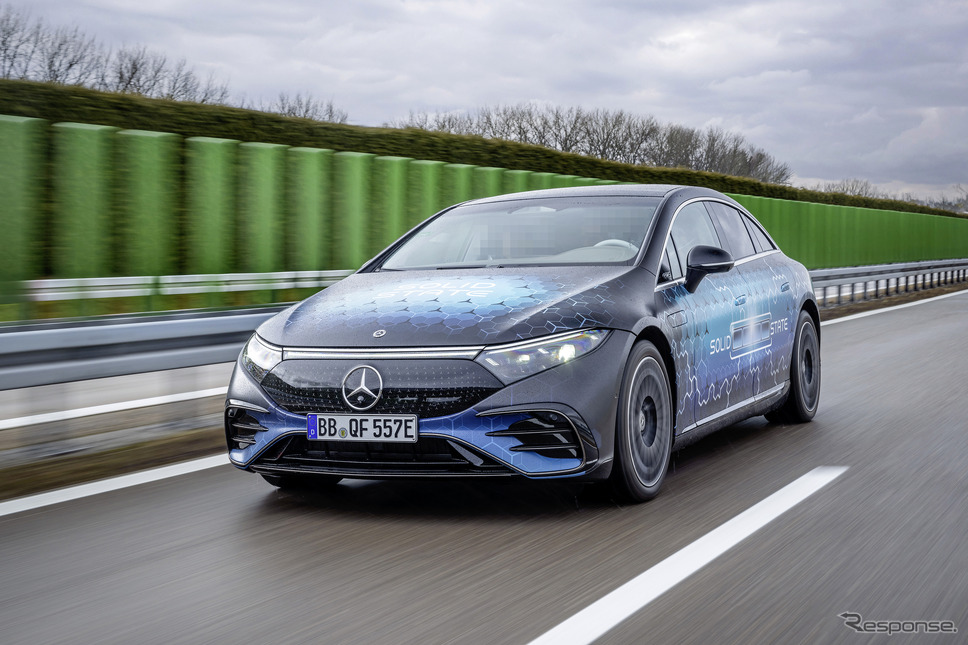全固体電池を搭載したメルセデスベンツ『EQS』ベースの試作車《photo by Mercedes-Benz》