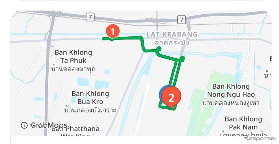 タイで忘れ物をとりにいくため複数目的地設定を活用《写真撮影 中尾真二》
