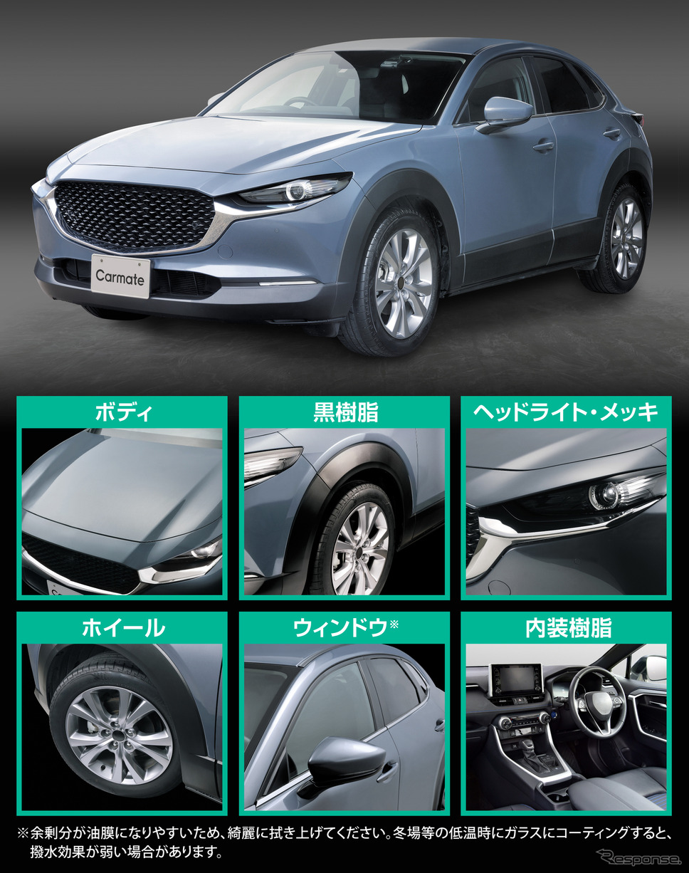 カーメイトの新型コーティング剤「ハイパーレジン」《写真提供 カーメイト》