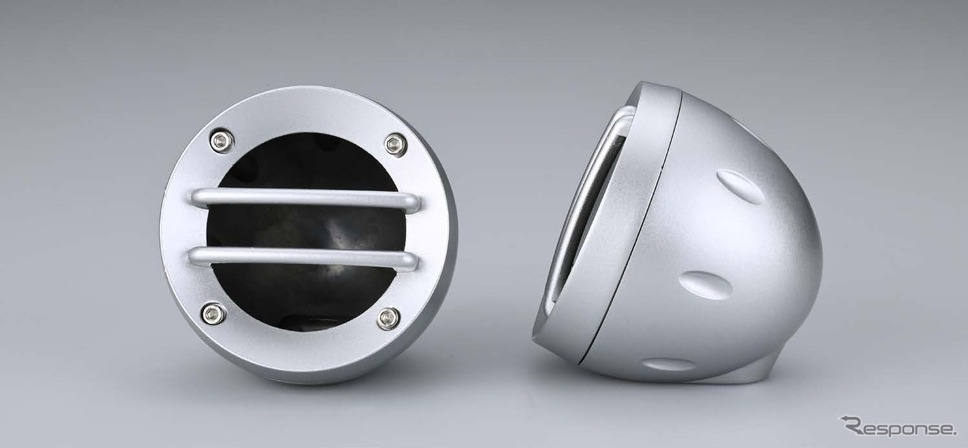 BEWITH スピーカーアクセサリー 砲弾型エンクロージュア 「G-50AS」(2個1組)外形寸法W78×H78×D70mm、質量140g(1個あたり)、ユニット&グリル用ネジ8個、底面固定用ネジ3個付属《写真提供 ビーウィズ》