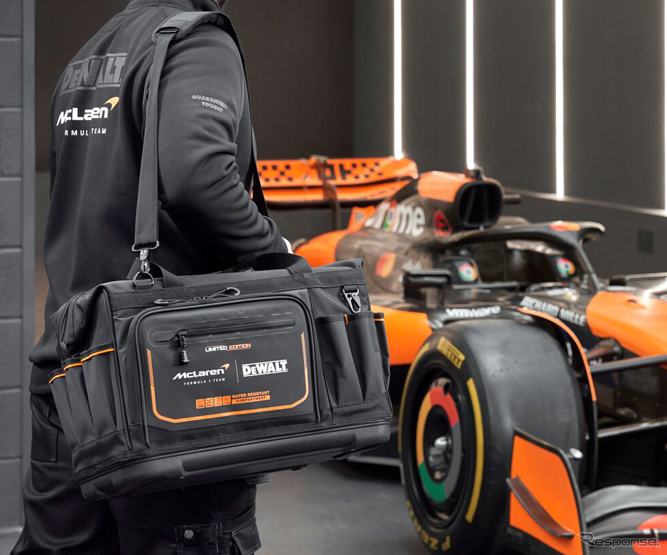 DEWALT×McLaren F1チーム 角型バッグ《写真提供 スタンレー ブラック・アンド・デッカー》