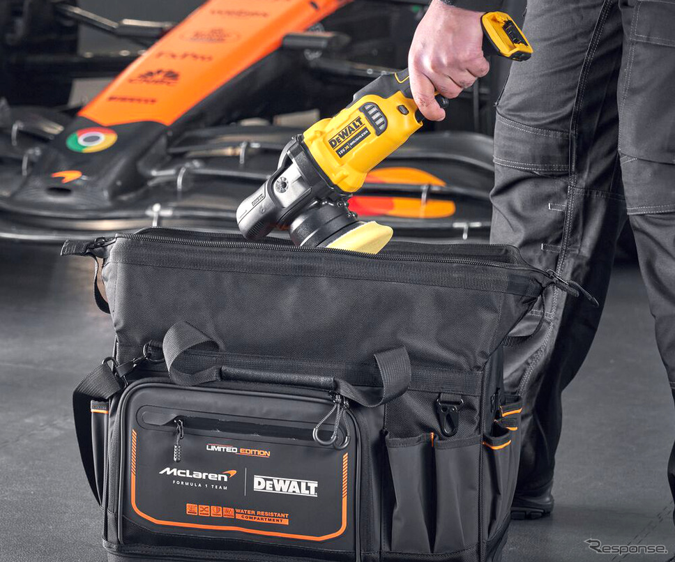 DEWALT×McLaren F1チーム 角型バッグ《写真提供 スタンレー ブラック・アンド・デッカー》