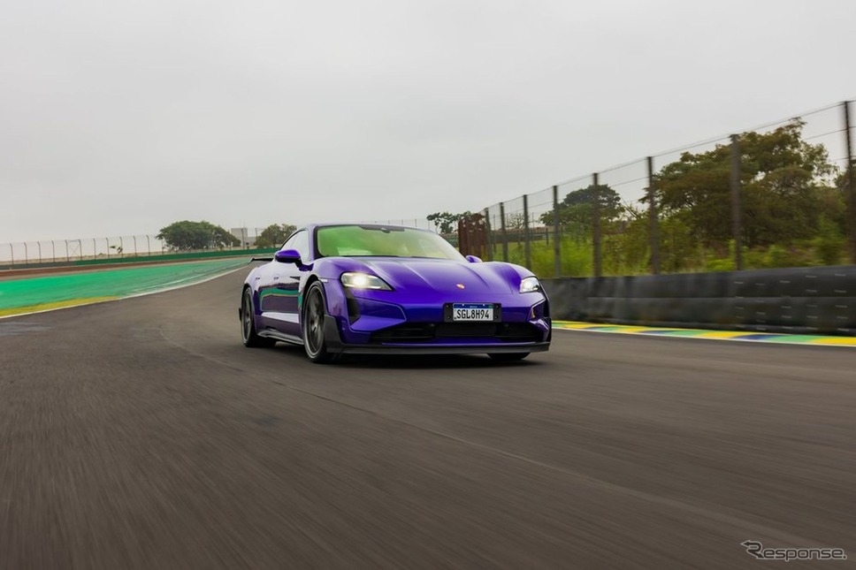 ポルシェ『タイカン ターボGT』がブラジルのインテルラゴス・サーキットでEVの最速ラップ記録を更新《photo by Porsche》