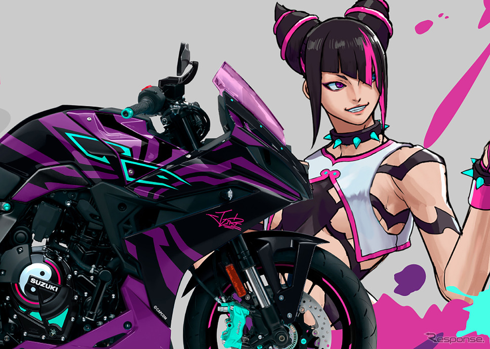 「ストリートファイター6」とコラボレーションしたスズキ『GSX-8R Tuned by JURI』《写真提供 スズキ》