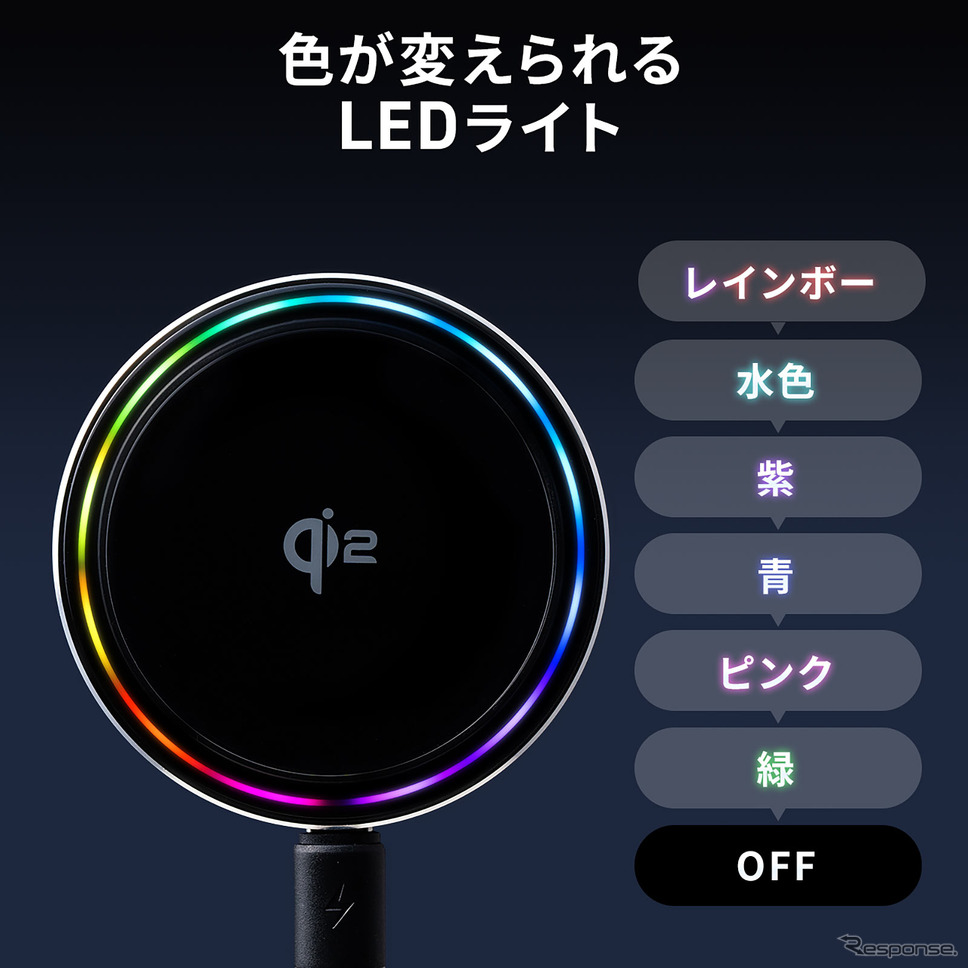 Qi2正規認証取得のスマホホルダー《画像提供 サンワサプライ》