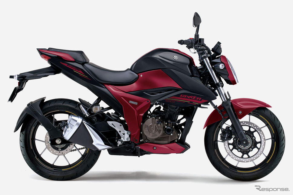 スズキ ジクサー250(マットボルドーレッドメタリック/マットブラックメタリックNo.2)《写真提供 スズキ》