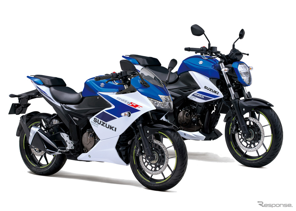 スズキ ジクサーSF250(手前)とジクサー250(奥)《写真提供 スズキ》