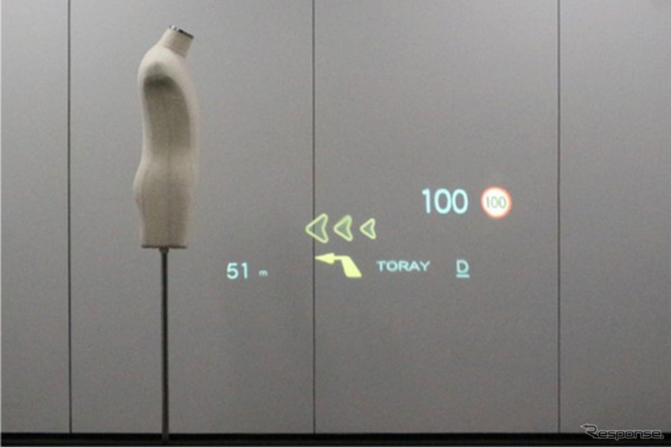 AR-HUDデモ《写真提供 東レ》