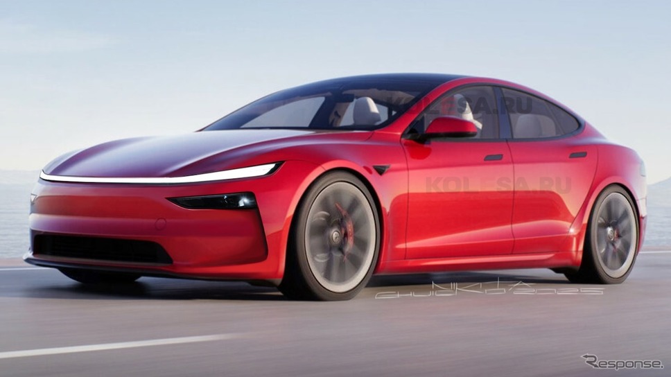 テスラ モデルS 改良新型の予想CG《Chuicko/KOLESA RU/APOLLO》