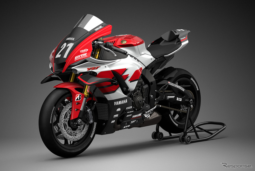 ヤマハが6年ぶりに「鈴鹿8耐」復帰へ。参戦マシン「YZF-R1」は1999年のマシンをオマージュした「ホワイト×レッド」に《写真提供 ヤマハ発動機》