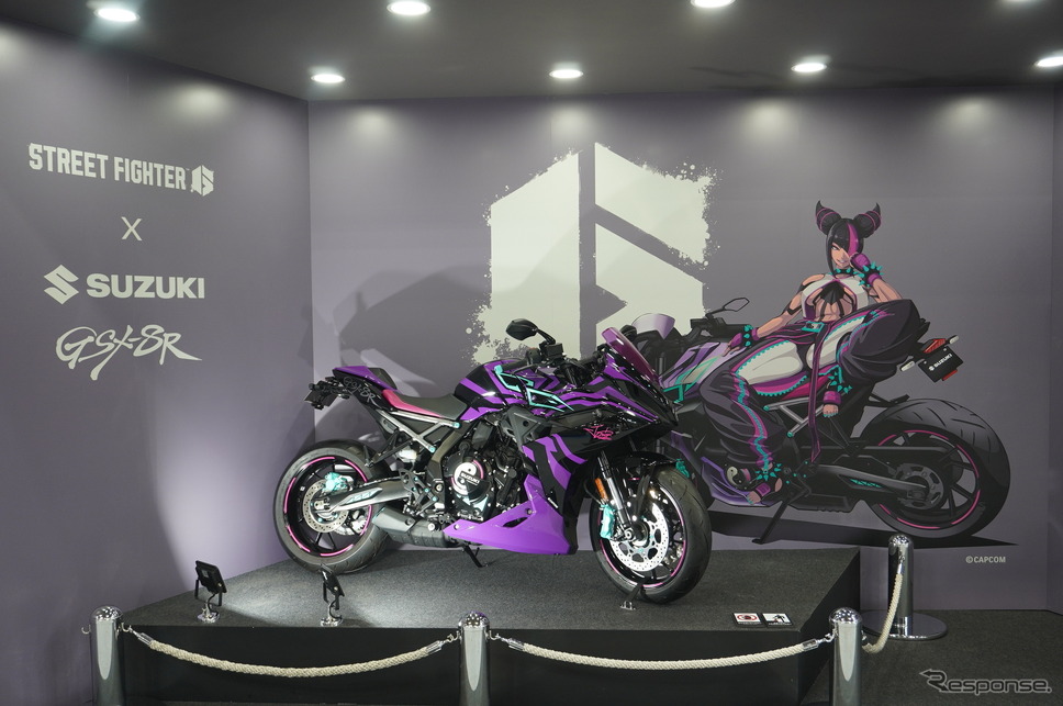 『ストリートファイター6』とコラボレーションした『GSX-8R Tuned by JURI』(大阪モーターサイクルショー2025)《写真撮影 宮崎壮人》