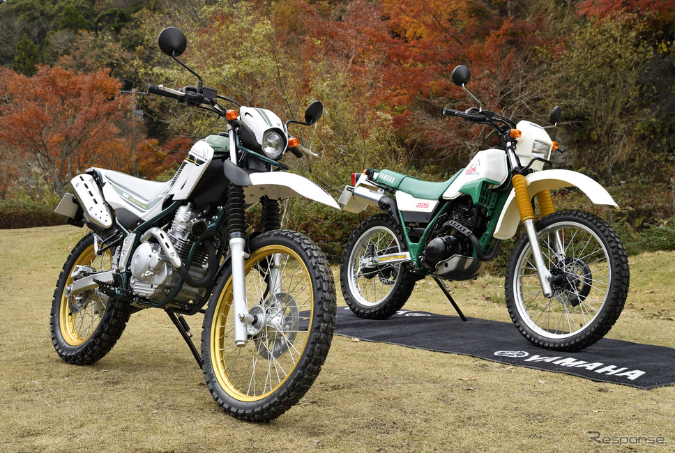 ヤマハ セロー250 ファイナルエディション(左)と、初代セロー225(参考画像)《写真撮影 雪岡直樹》