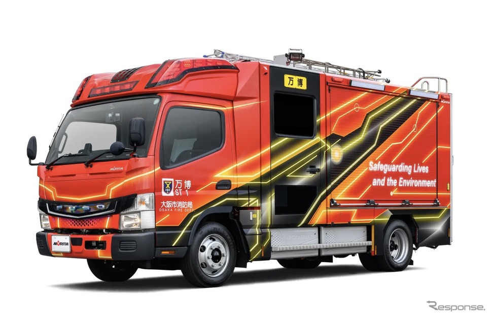 EV消防ポンプ自動車《写真提供 モリタホールディングス》