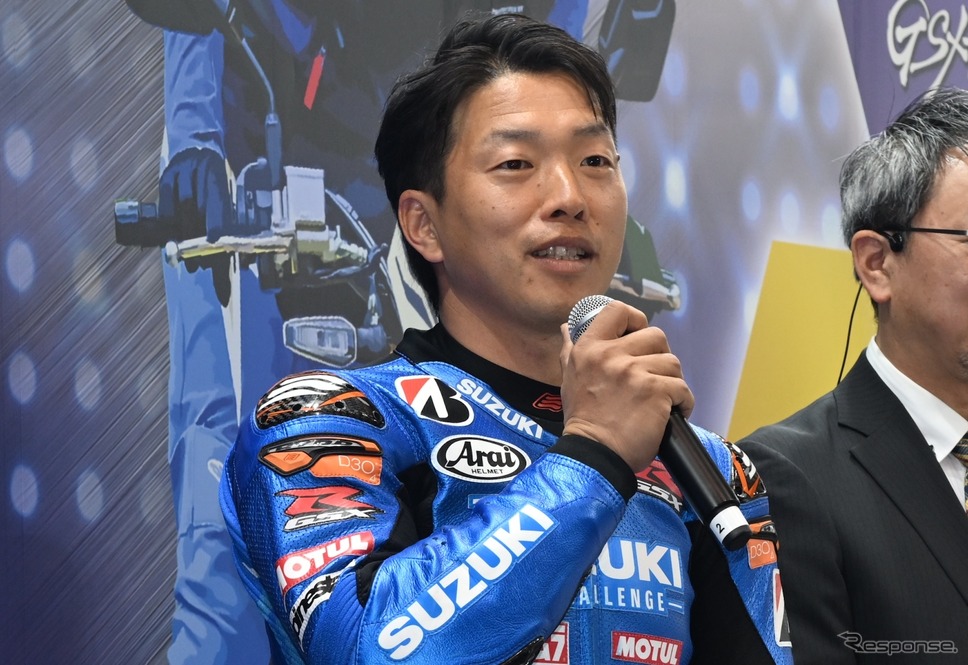 チームスズキCNチャレンジのテストライダー津田拓也選手《写真撮影 安藤貴史》
