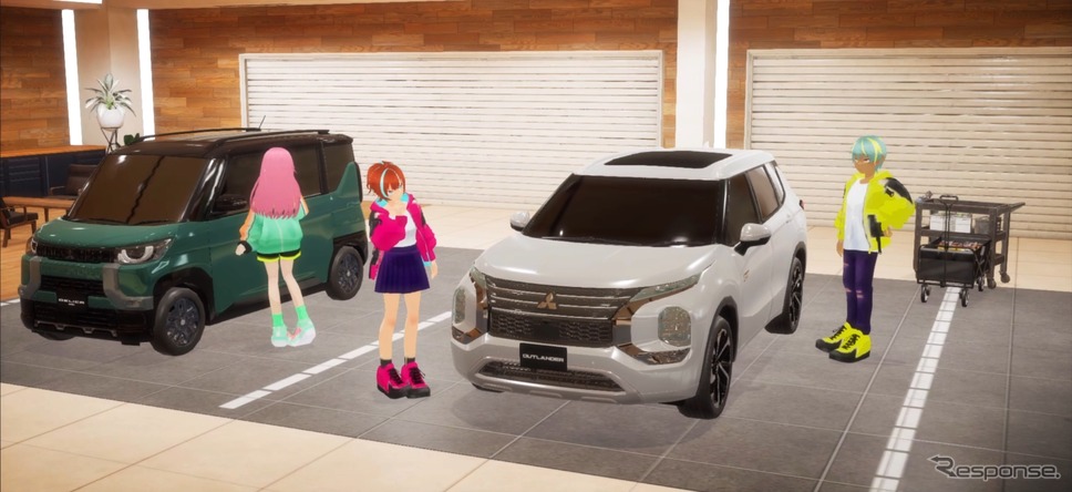 三菱自動車がJP UNIVERSE社と共同開発したバーチャルカーライフアプリ「MILAND(ミランド)」《写真提供 三菱自動車》