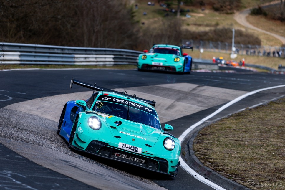 総合優勝の3号車ポルシェ『911 GT3R』《写真提供 住友ゴム工業》