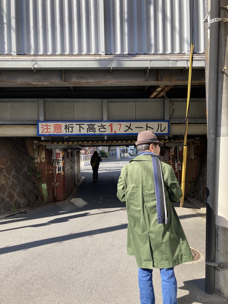 桁下1.7m、東武線・牛田付近。南側は牛島駅ホームがかかる《写真撮影 高木啓》
