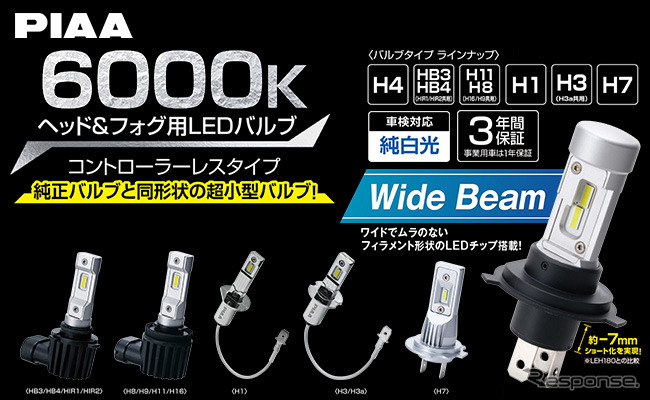 6000K コントローラーレス 高輝度シリーズ《写真提供 PIAA》
