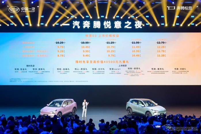 一汽奔騰の新エネルギー車ブランド「悦意」の第一弾『悦意03』《photo by FAW》