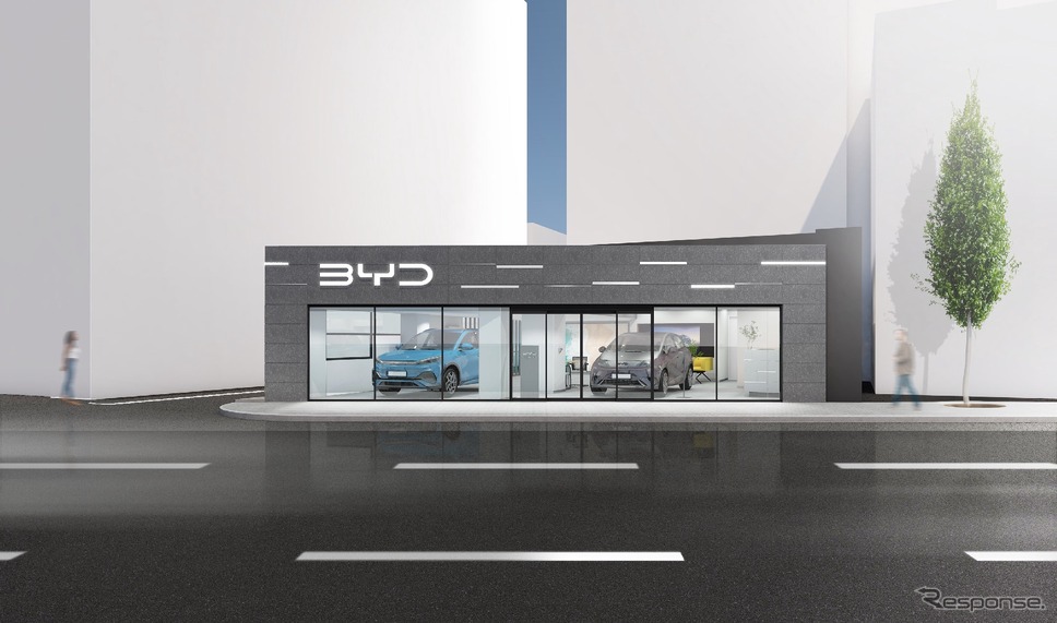 「BYD AUTO 世田谷桜丘」の完成イメージ《写真提供 BYD Auto Japan》