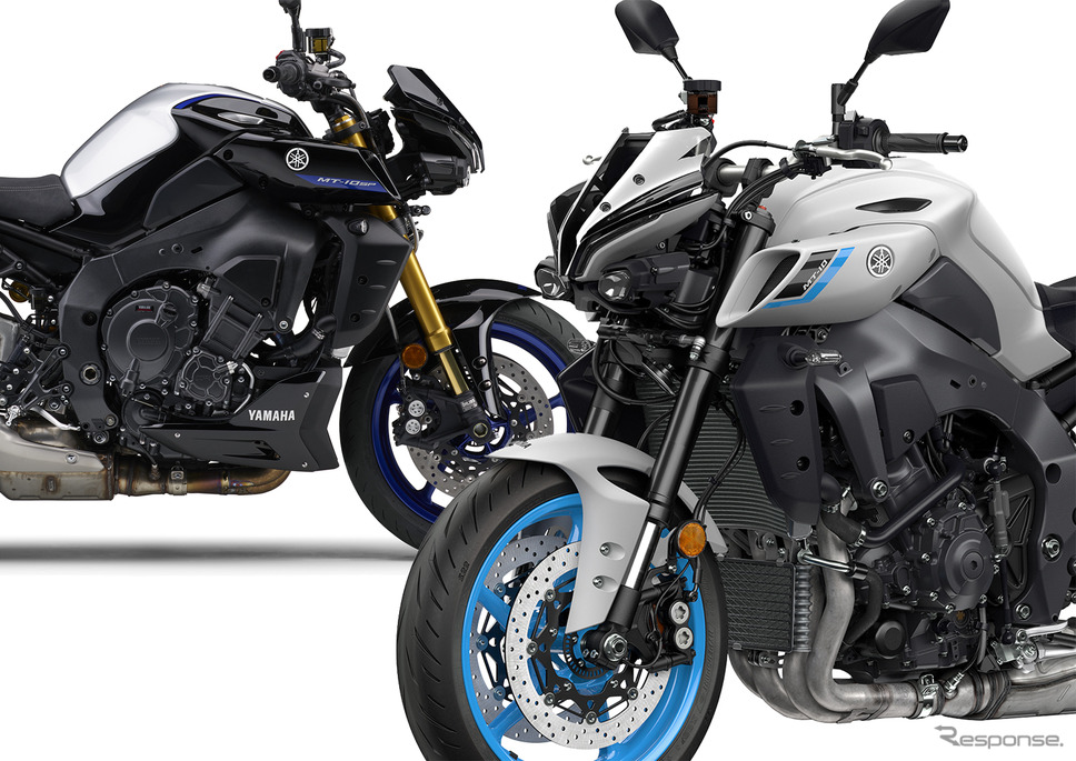 ヤマハ MT-10 SP ABS(左)とMT-10 ABS(右)の2025年モデル《写真提供 ヤマハ発動機販売》