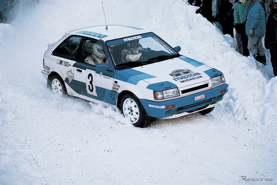 1987年WRC世界ラリー選手権スウェディッシュラリー《写真提供 マツダ》