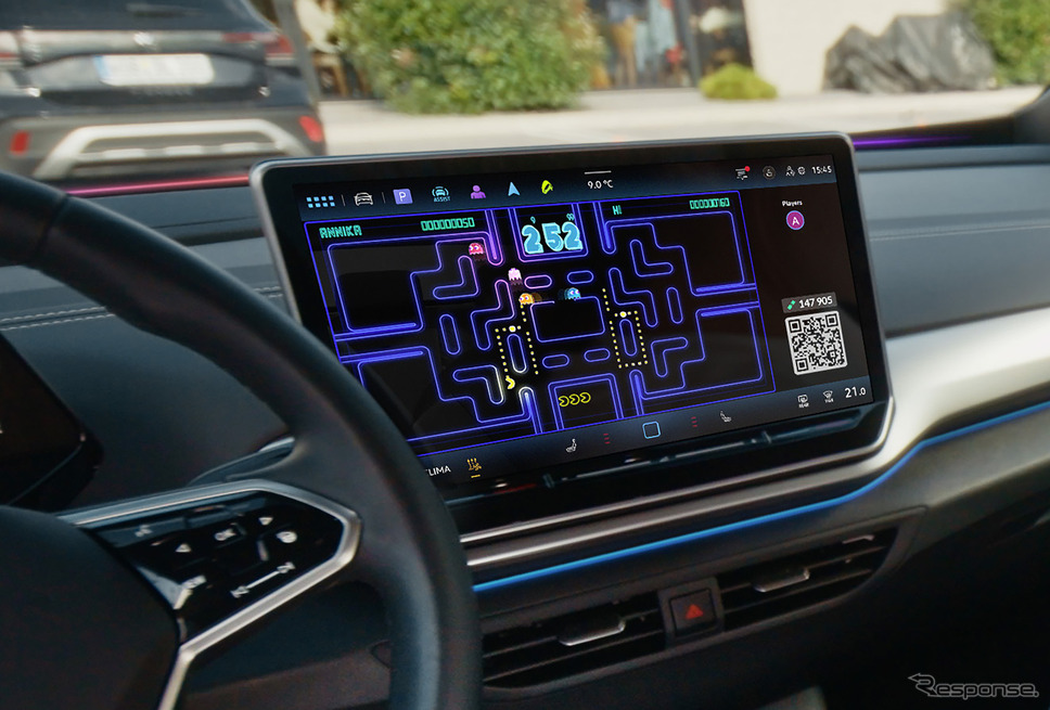 VWの車載ディスプレイでゲーム「パックマン」がプレイ可能に《photo by VW》