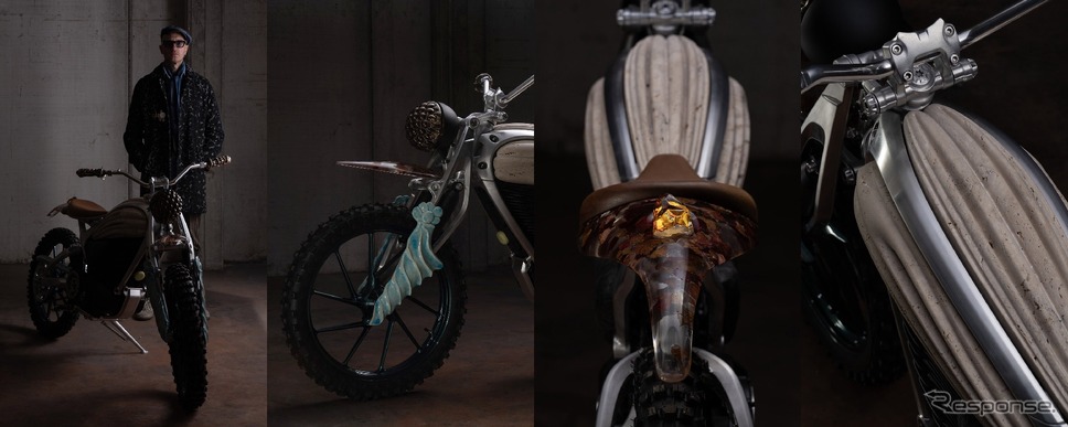 ロイヤルエンフィールド新ブランド「FLYING FLEA」の世界に一つだけのアート作品「MOTOTOTEM」《写真提供 ロイヤルエンジンフィールド》