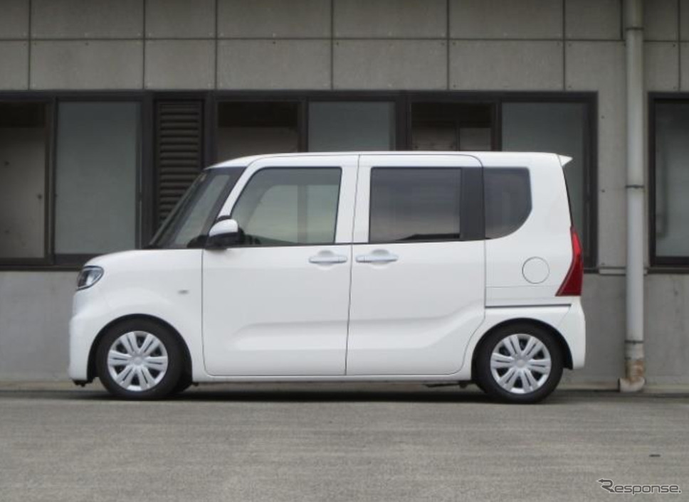 サステックプロCR ダイハツ・タント装着例(最下部車高:フロント 64mmダウン / リア 71mmダウン)《写真提供 タナベ》