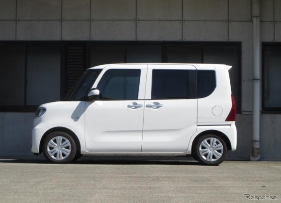 サステックプロCR ダイハツ・タント装着例(最上部車高:フロント 24mmダウン / リア 43mmダウン)《写真提供 タナベ》