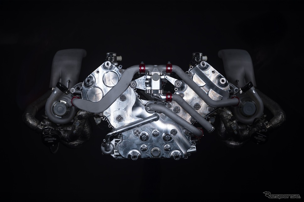 ジェネシス GMR-001ハイパーカーのV8ツインターボエンジン《photo by Genesis》