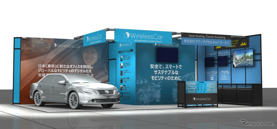 ワイヤレスカーのブースイメージ《写真提供 WirelessCar Japan》