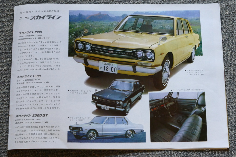 1969年の日産車(スカイライン)《カタログ写真撮影 島崎七生人》