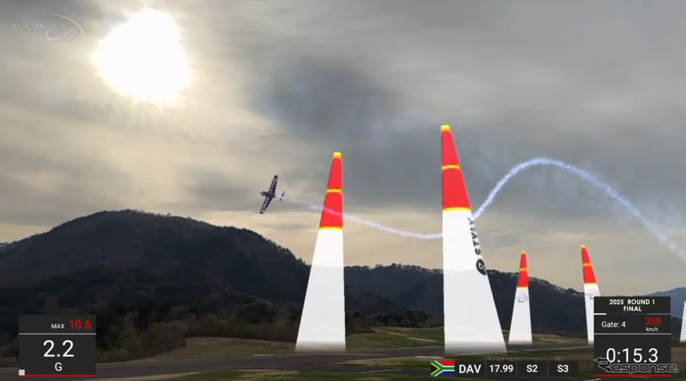 パトリック・デビッドソン選手の決勝フライト《写真提供 AIRRACE X》