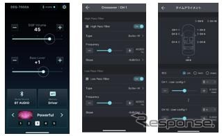 スマートフォン操作画面イメージ《写真提供 パイオニア》
