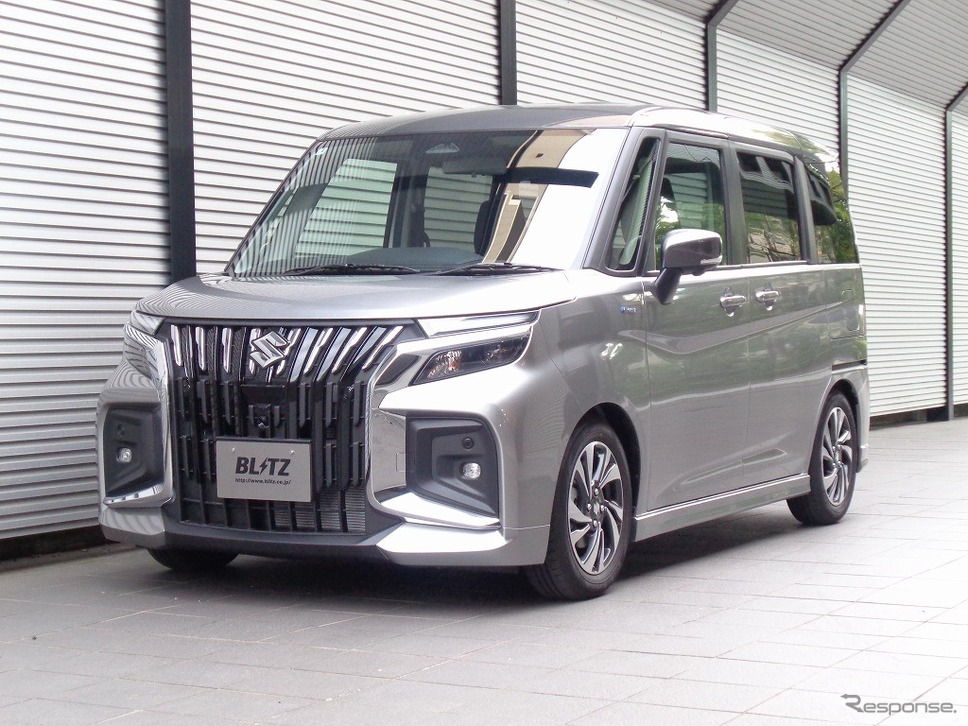 ブリッツ DAMPER ZZ-R ソリオ装着例(フロント:32mmダウン / リア:48mmダウン)《写真提供 BLITZ》