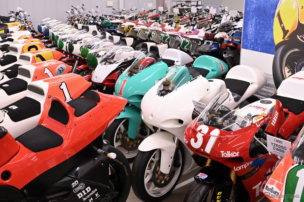ヤマハ発動機 豊岡技術センターでレストアされる車両《写真撮影 廣井誠》