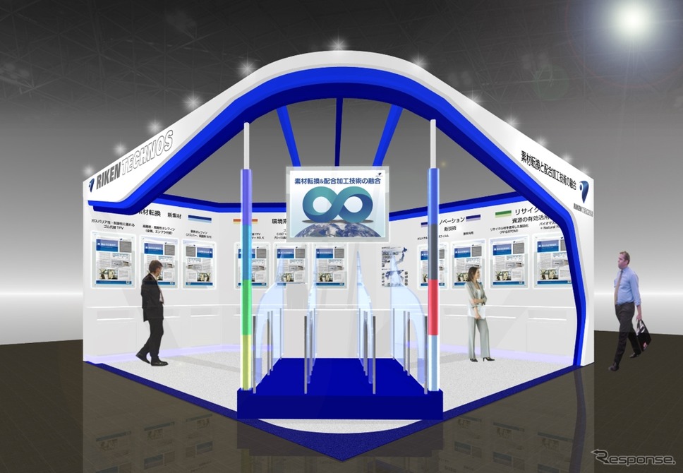 リケンテクノスの「人とくるまのテクノロジー展 2025」ブースイメージ《写真提供 リケンテクノス》