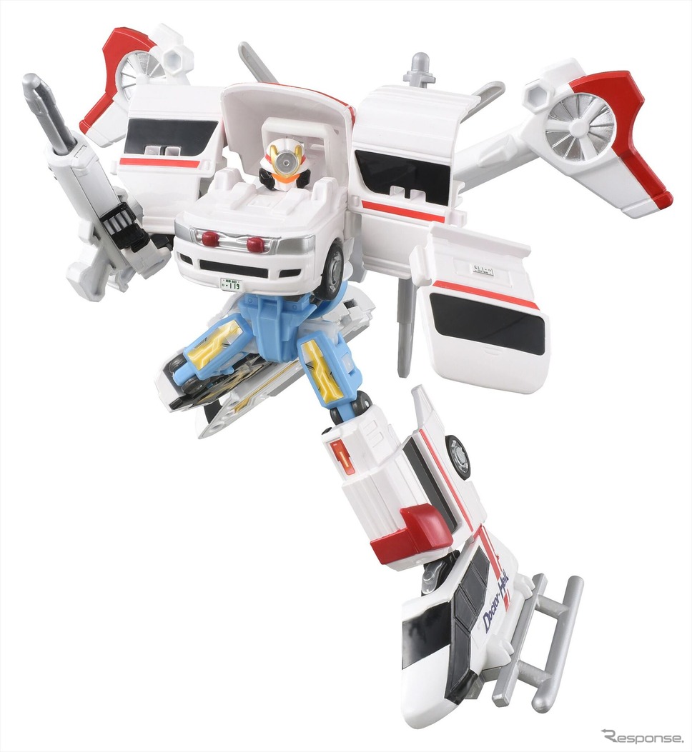 ユナイトメディブレイバートヨタ ハイメディック救急車 (c) TOMYドクターヘリアーマー《写真提供 タカラトミー》