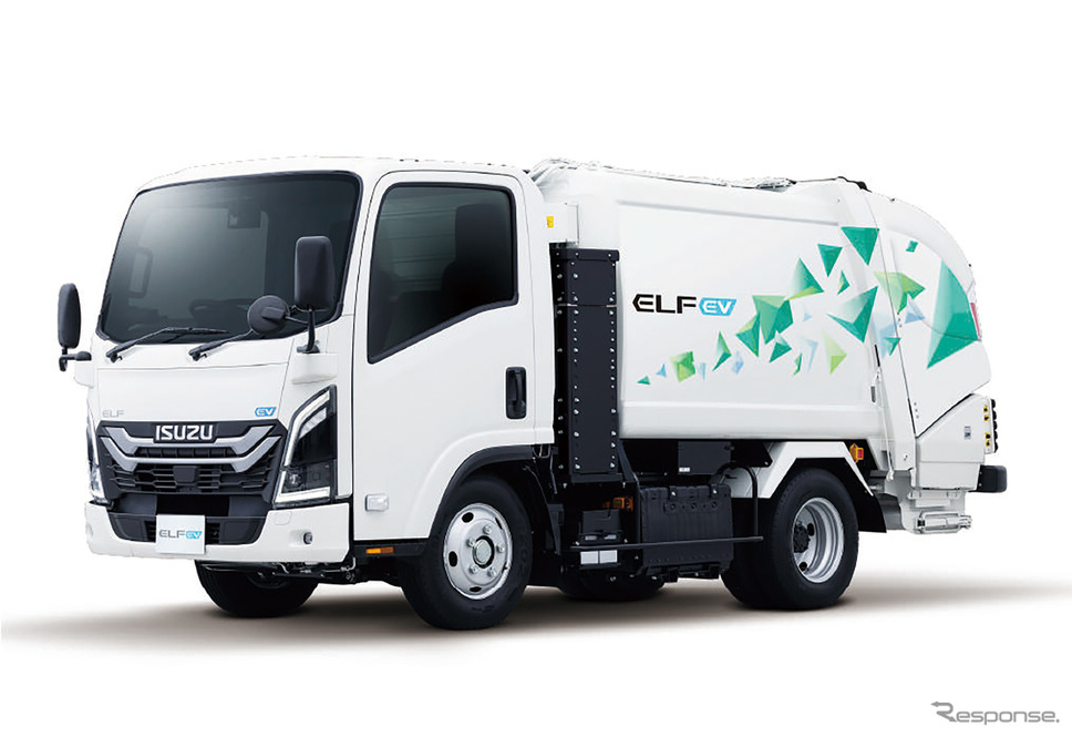 いすゞ エルフEVの塵芥車《写真提供 いすゞ自動車》