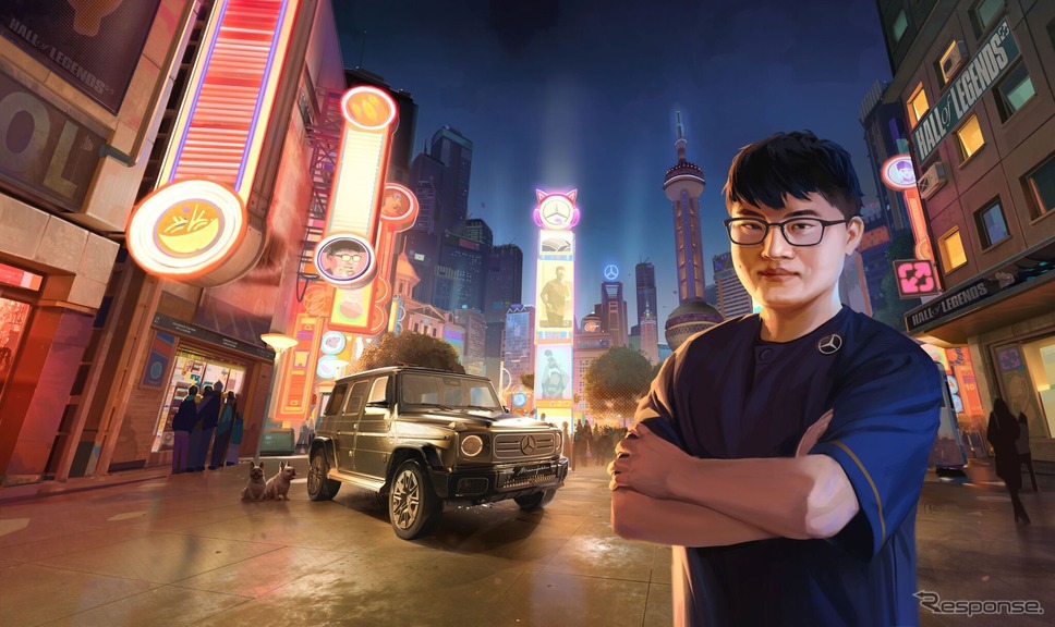 メルセデスベンツがLoLプロプレイヤー、簡志超選手の「Hall of Legends(殿堂)」入りを祝い特別な電動『Gクラス』贈呈へ《photo by Mercedes-Benz》