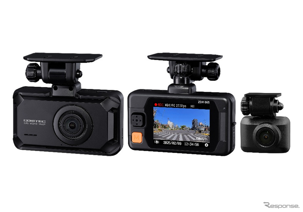 コムテックの2カメラドライブレコーダー「ZDR065」《写真提供 コムテック》