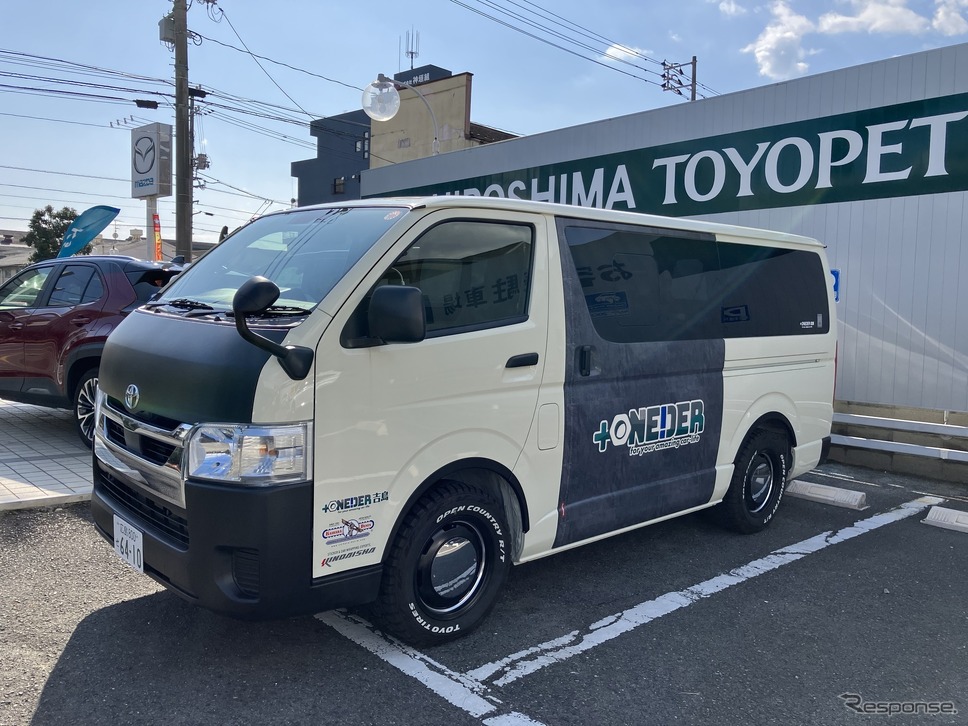 コットン100%、本物デニムのキャンピングカー『BuchiMobi8』、広島キャンピングカーフェアに出展《写真提供 レクビィ》