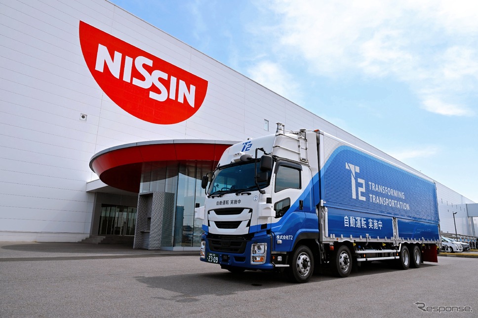 日清食品とT2がレベル2自動運転トラックを用いた幹線輸送の実証実験を関東と関西を結ぶ高速道路で6月から開始《写真提供 T2》