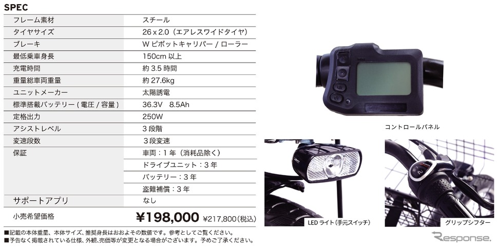 CHACLEブランドの次世代電動アシスト自転車『rafoot』《写真提供 武田産業》
