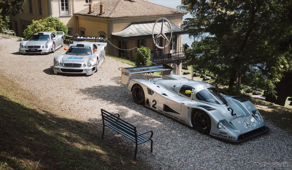 手前からメルセデスベンツ『C11』、『CLK GTR』、『CLK GTRクーペ』《photo by mercedes-benz》
