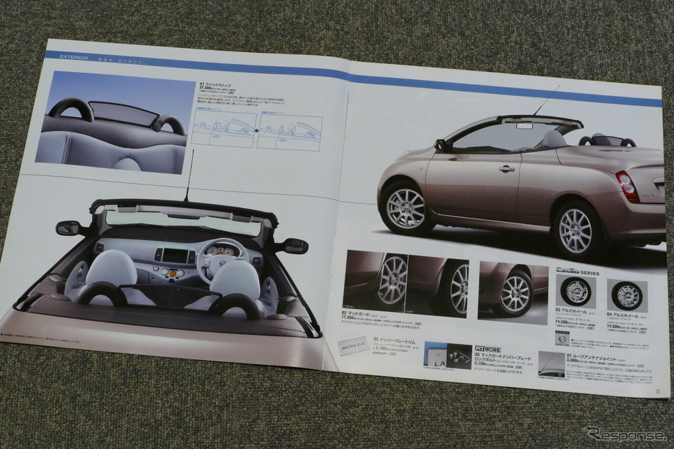 日産 マイクラC+C 当時のカタログ《カタログ写真撮影 島崎七生人》