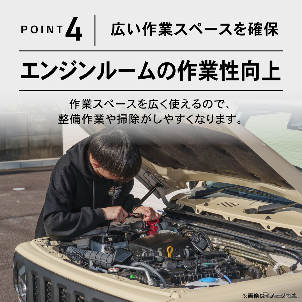 広い作業スペースを確保《写真提供 Fun Standard》
